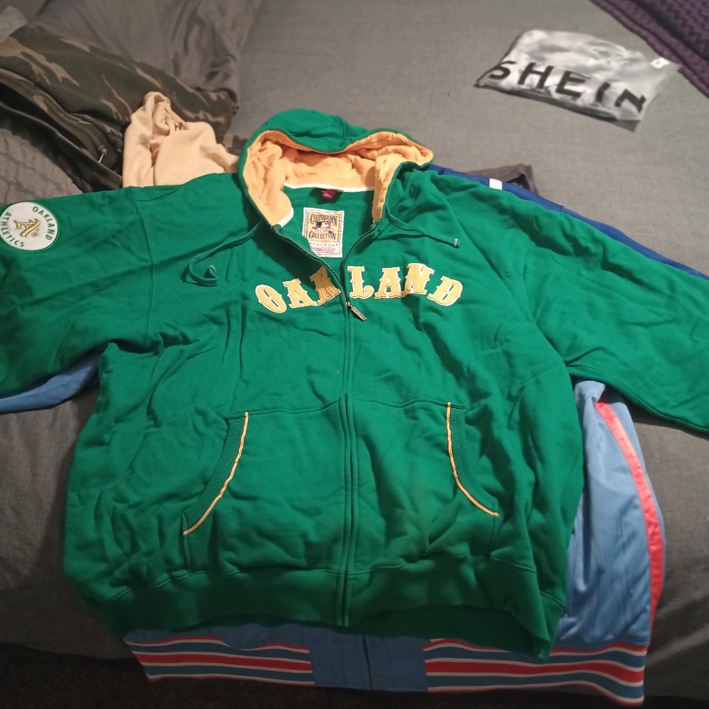 Retro Oakland athletic zip up hoodie